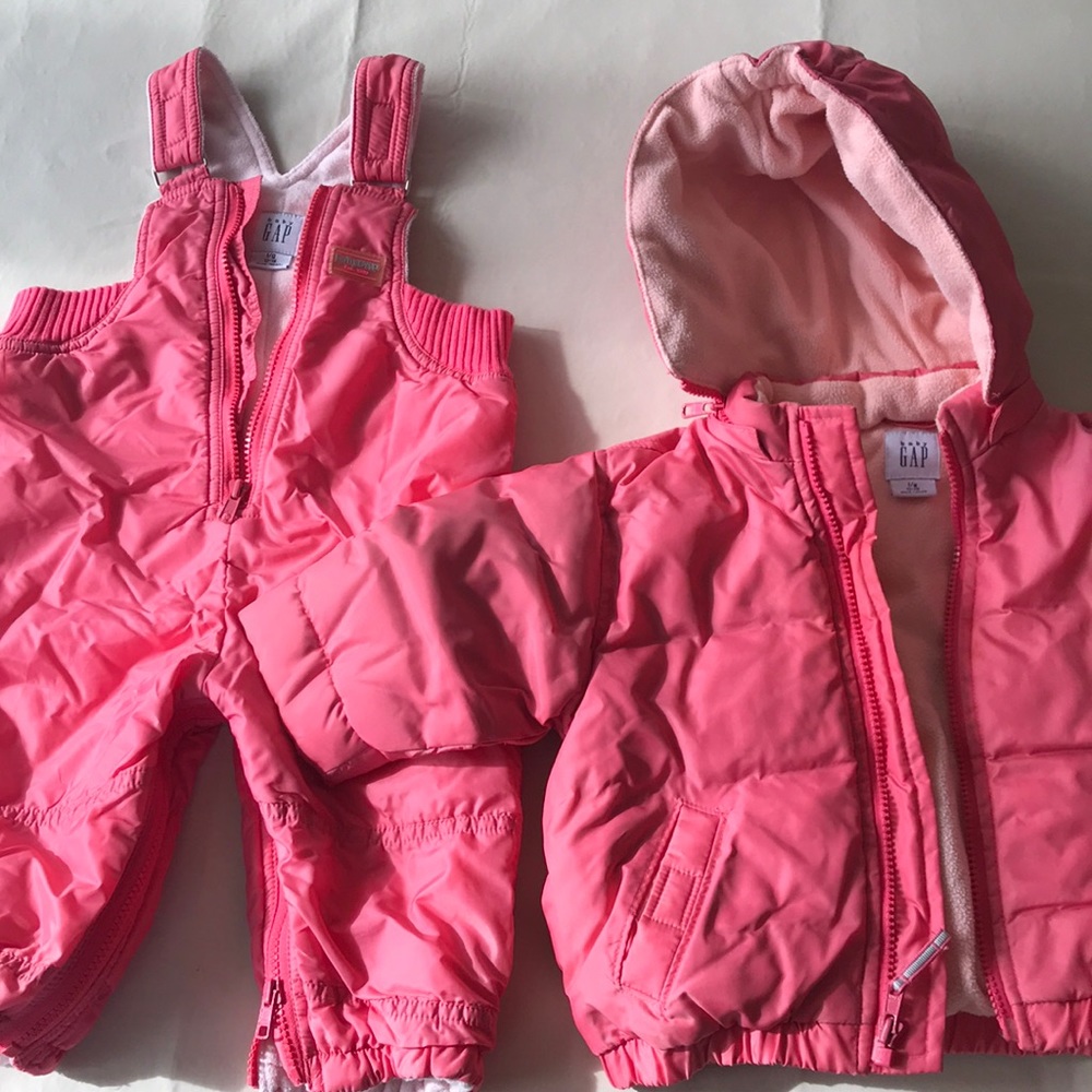 Baby Gap snow bibs and coat set